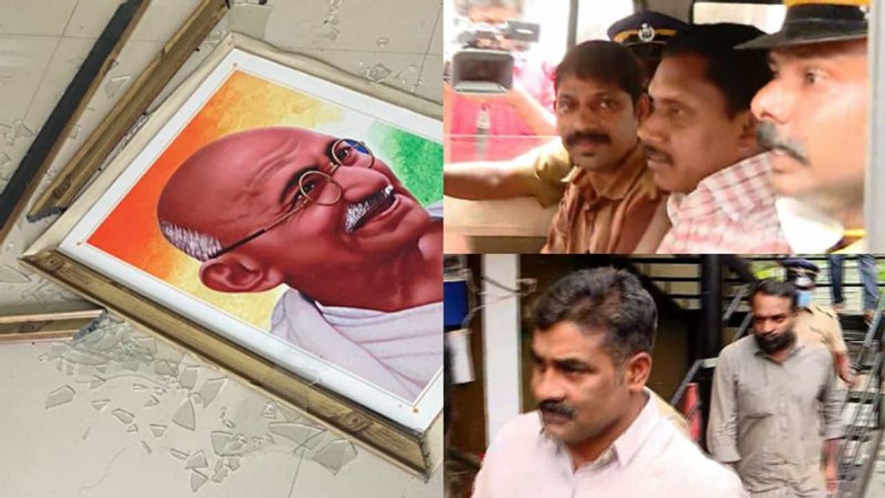 രാഹുൽ ഗാന്ധിയുടെ ഓഫീസിലെ ഗാന്ധി ചിത്രം തകർത്ത കേസ്: എംപി ഓഫീസിലെ പിഎ അടക്കം 4 കോൺഗ്രസുകാർ അറസ്റ്റിൽ