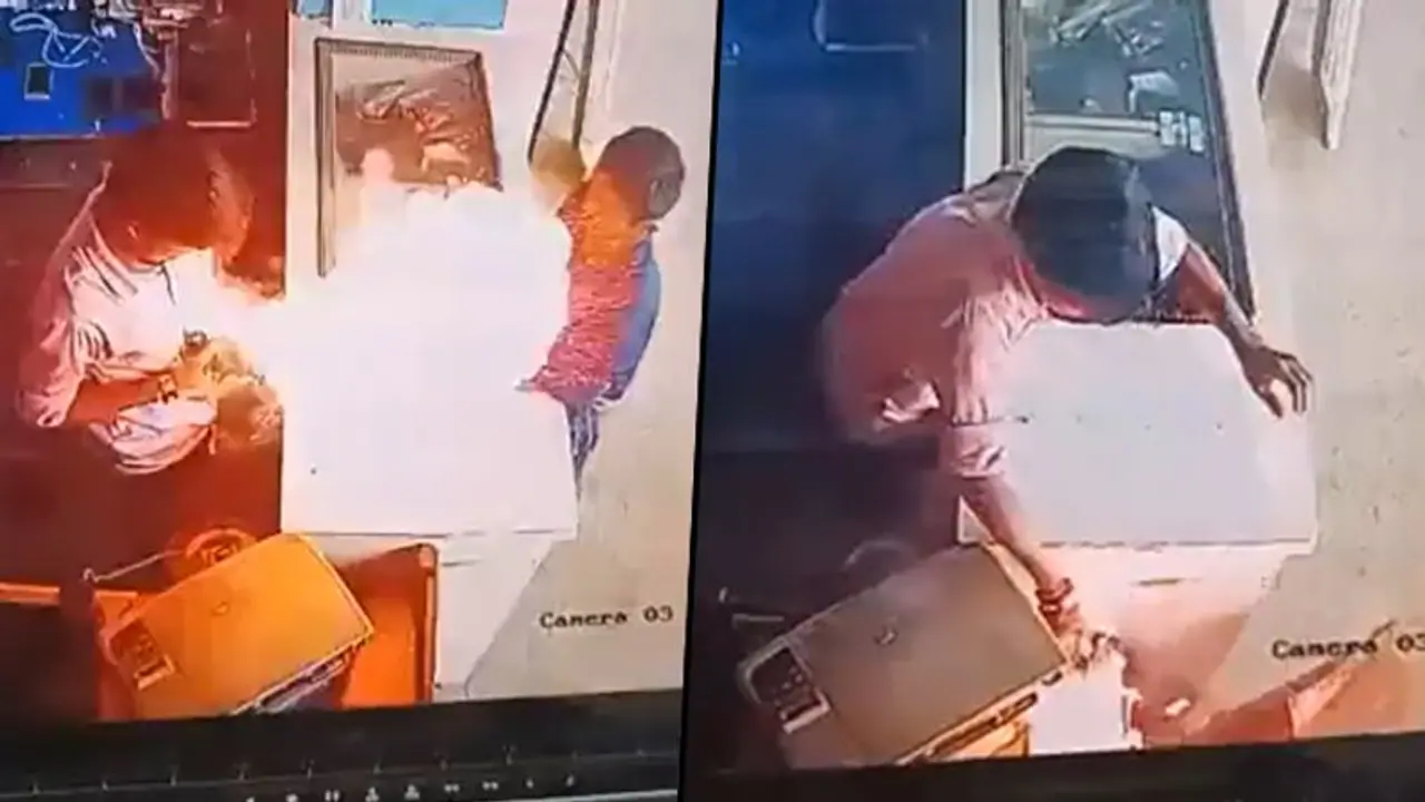 Mobile phone explodes during repair in Madhya Pradesh's Balaghat; watch shocking video here Mobile phone explodes during repair in Madhya Pradesh's Balaghat; watch shocking video here
