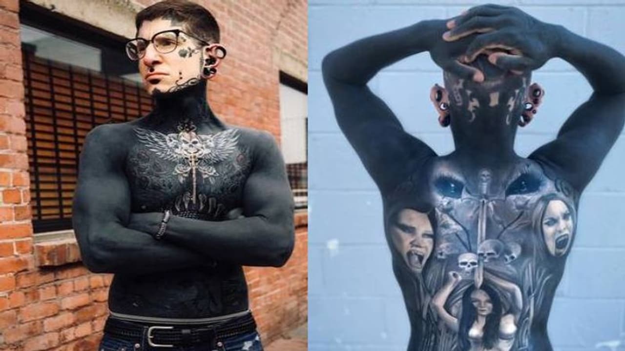 ശരീരത്തിൽ 95 ശതമാനം ഭാ​ഗത്തും ടാറ്റൂ, ചെലവഴിച്ചത് 80 ലക്ഷത്തിന് മുകളിൽ