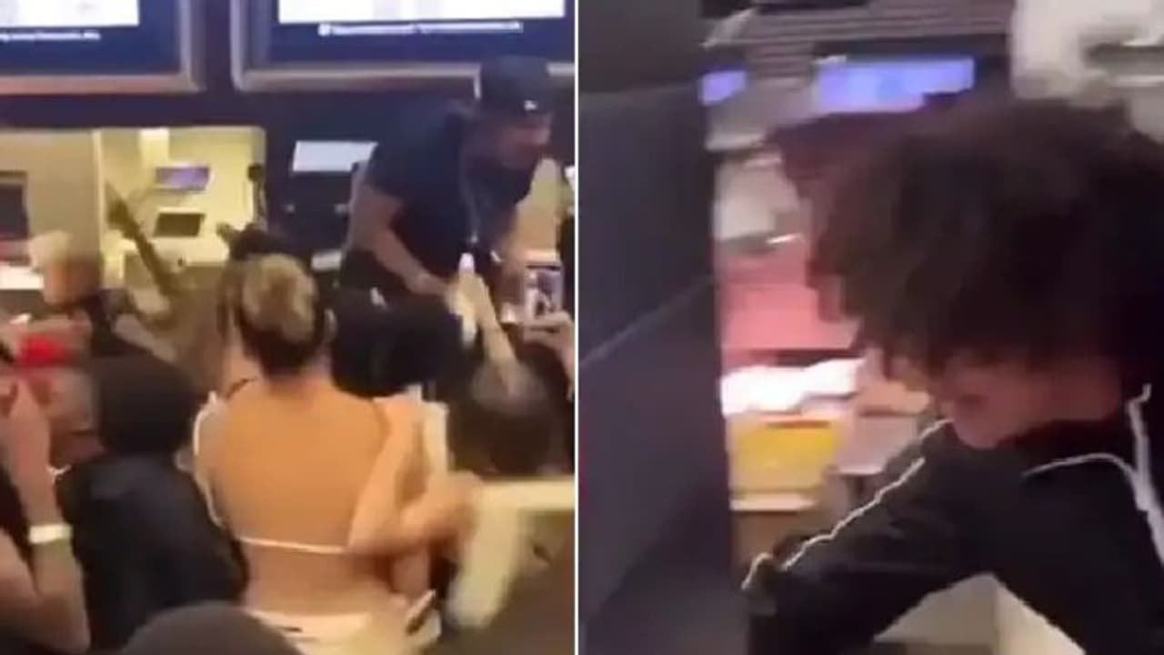 കടയിലേക്ക് ഇരച്ചുകയറി ഭക്ഷണം തട്ടിയെടുക്കുന്ന സംഘം; പേടിപ്പെടുത്തുന്ന വീഡിയോ