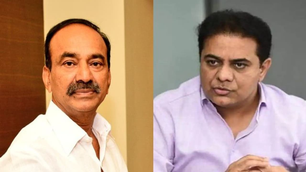 ఈటల రాజేందర్ను ఫోన్లో పరామర్శించిన మంత్రి కేటీఆర్ ఈటల రాజేందర్ను ఫోన్లో పరామర్శించిన మంత్రి కేటీఆర్