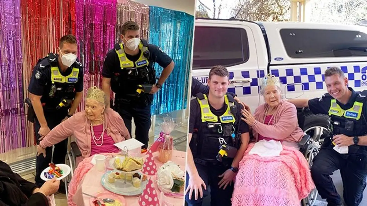 100 year old Australian woman fulfils wish on her bucket list by getting ‘arrested’ on her birthday 100 year old Australian woman fulfils wish on her bucket list by getting ‘arrested’ on her birthday