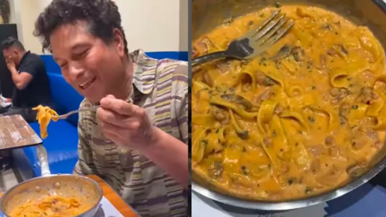 Sachin Tendulkar: ലണ്ടനില്‍ പാസ്ത കഴിച്ച് സച്ചിന്‍ ടെന്‍ഡുല്‍ക്കര്‍; ശുപാര്‍ശ ചെയ്തത് മകള്‍; വീഡിയോ 