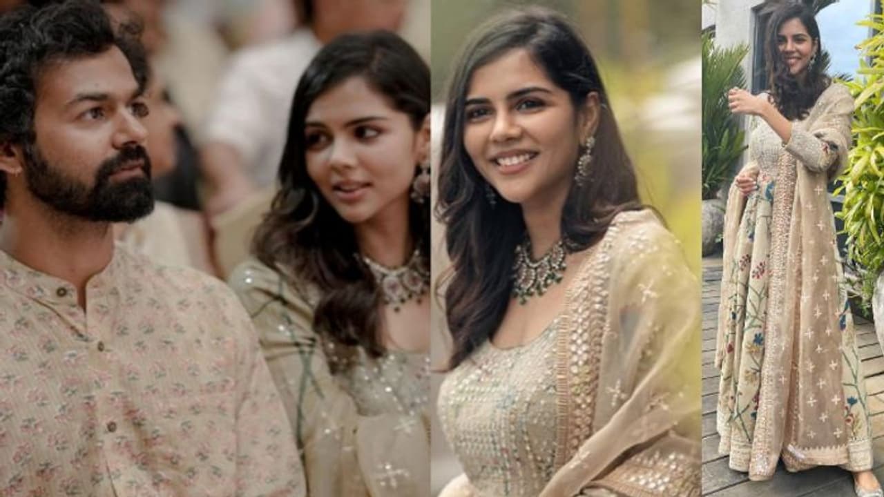 Kalyani Priyadarshan: നിർമാതാവ് വിശാഖിന്‍റെ വിവാഹനിശ്ചയത്തിന് തിളങ്ങി കല്യാണി; അനാർക്കലിയുടെ വില?