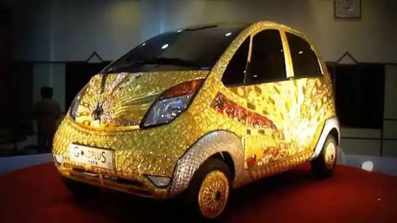 80 किलो सोना और 15 किलो चांदी, हीरे और कीमती पत्थर से बनी है Tata की ये Nano कार, कीमत जान आपके होश उड़ जाएंगे 80 किलो सोना और 15 किलो चांदी, हीरे और कीमती पत्थर से बनी है Tata की ये Nano कार, कीमत जान आपके होश उड़ जाएंगे