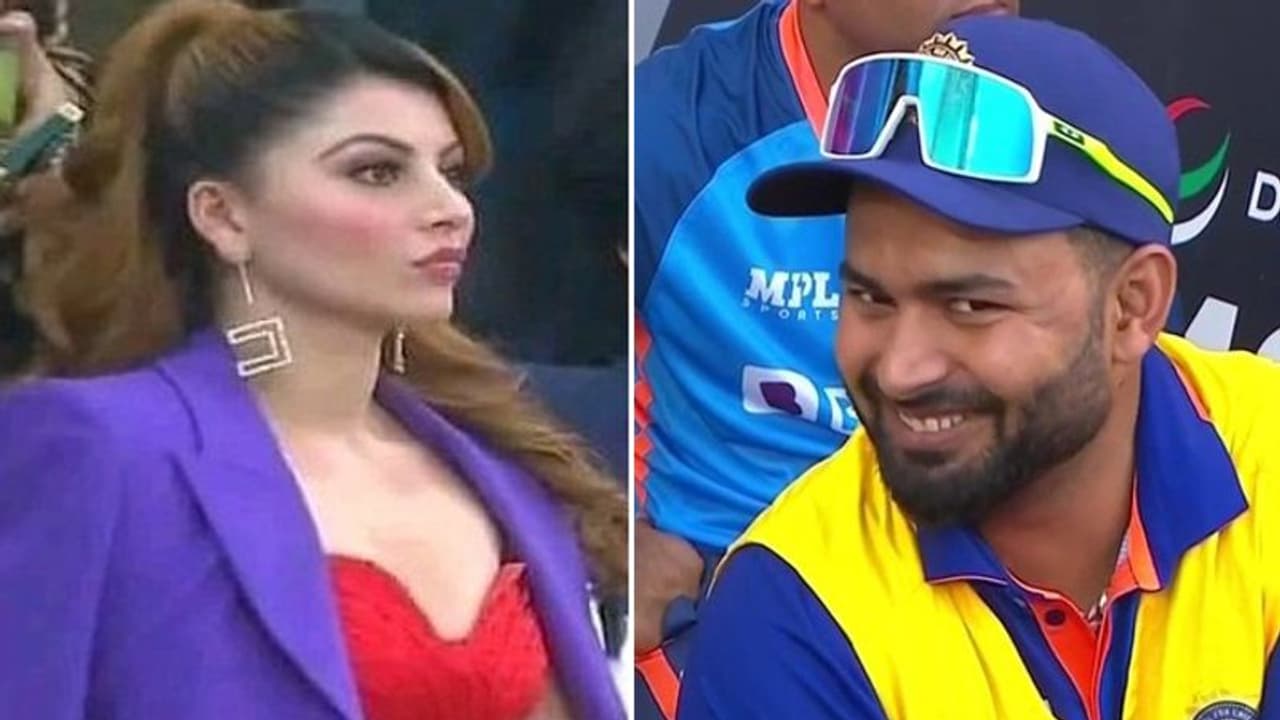 टीम से बाहर ऋषभ पंत और मैच देखने पहुंची उर्वशी रौतेला, दोनों की तनातनी के बीच लोगों ने ऐसे लिए मजे