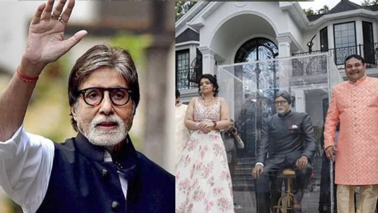 അമിതാബ് ബച്ചൻ ദൈവമെന്ന് ആരാധകൻ, വീടിന് മുന്നിൽ ബിഗ് ബിയുടെ കൂറ്റൻ പ്രതിമ അമിതാബ് ബച്ചൻ ദൈവമെന്ന് ആരാധകൻ, വീടിന് മുന്നിൽ ബിഗ് ബിയുടെ കൂറ്റൻ പ്രതിമ