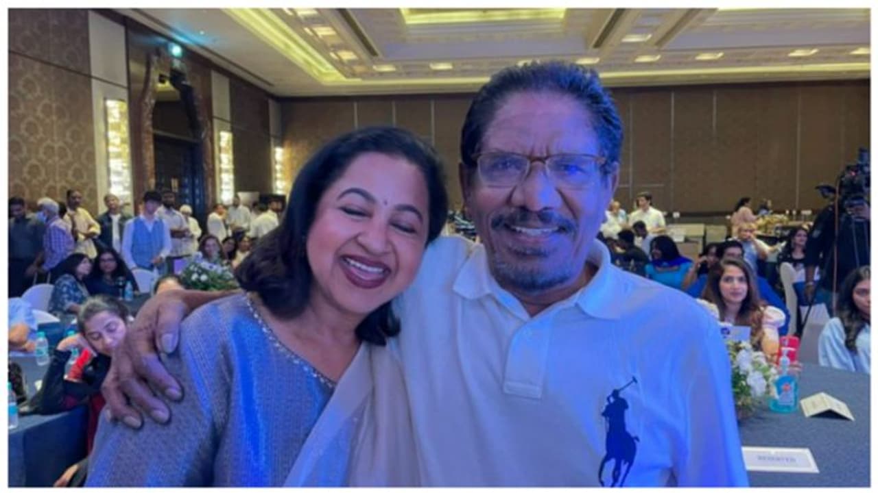 bharathiraja health : பாரதிராஜா நலம் பெற்று வருகிறார்..நேரில் சந்தித்த நடிகை ராதிகா சரத்குமார் ட்விட்!