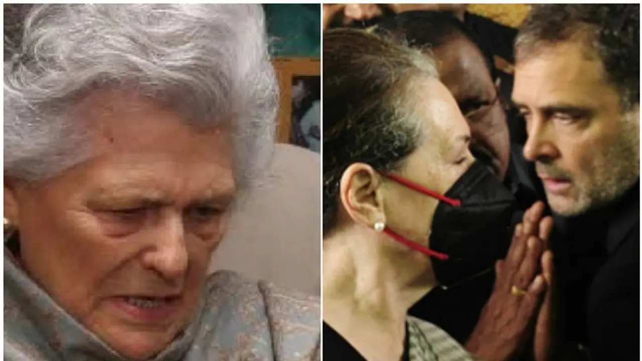 സോണിയ ഗാന്ധിയുടെ അമ്മ നിര്യാതയായി, സംസ്കാരം കഴിഞ്ഞു; രാഹുലിനും പ്രിയങ്കയ്ക്കുമൊപ്പം അവസാന നോക്കുകണ്ട് സോണിയ