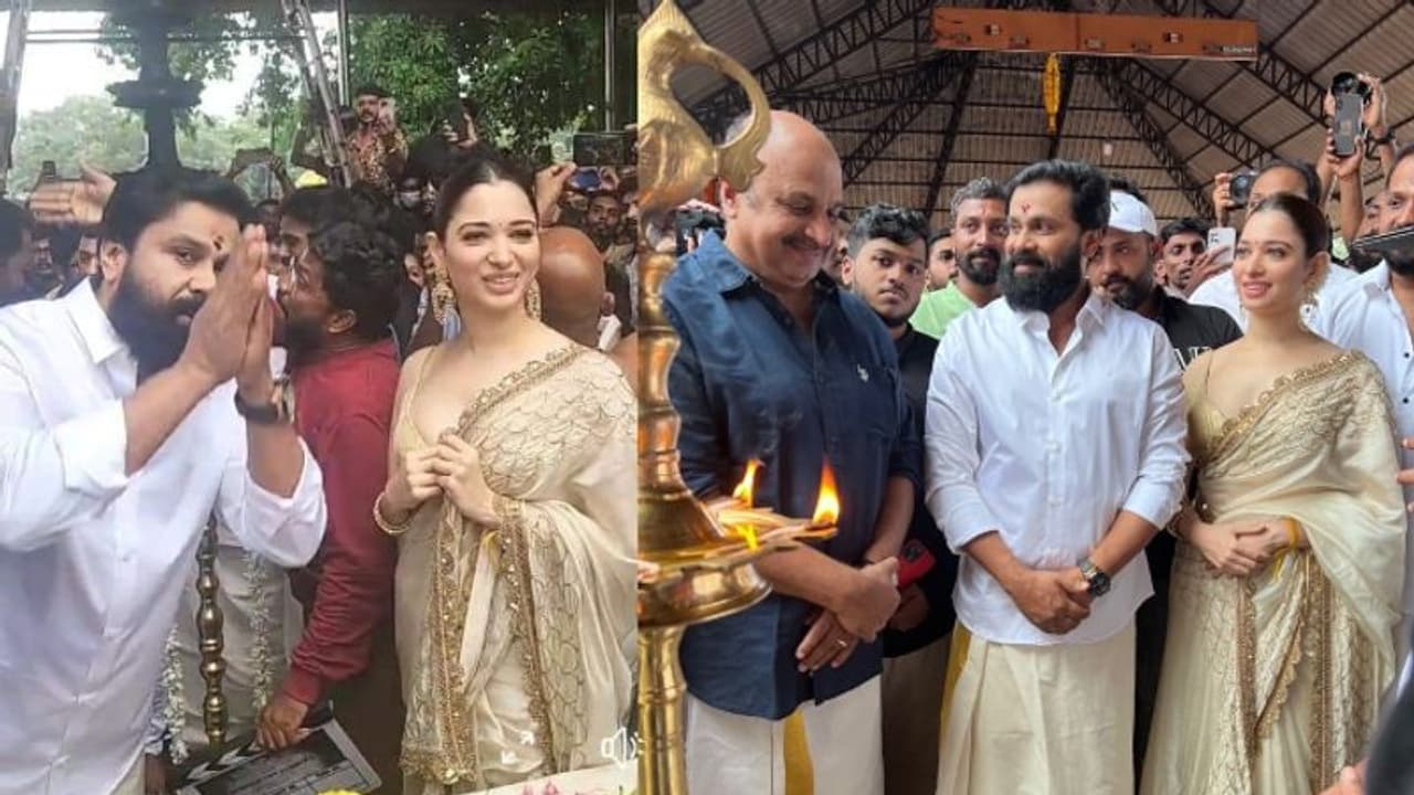 തമന്നയുടെ മലയാളം അരങ്ങേറ്റം ദിലീപിനൊപ്പം; കൊട്ടാരക്കര ഗണപതി ക്ഷേത്രത്തില്‍ ആരംഭം: വീഡിയോ