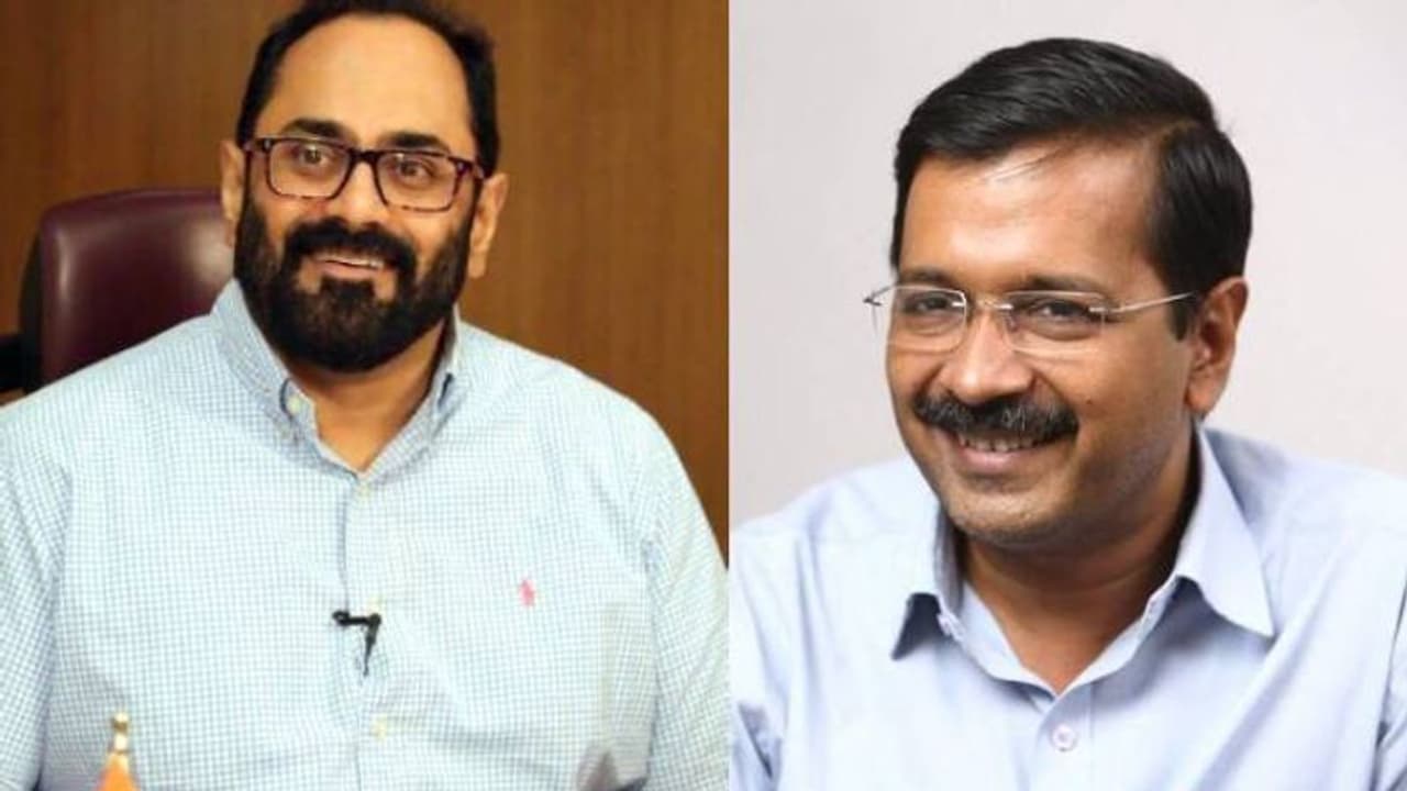 'കെജ്രിവാൾ മദ്യ ലോബികളിൽ നിന്ന് പങ്കുപറ്റുന്നു', മദ്യ നയ അഴിമതിയിൽ ആഞ്ഞടിച്ച് രാജീവ് ചന്ദ്രശേഖർ