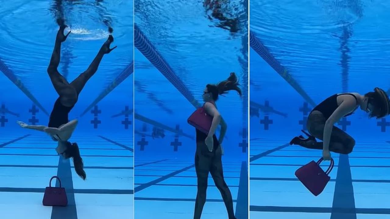 ನೀರೊಳಗೆ ಬ್ಯೂಟಿಯ ಕ್ಯಾಟ್‌ವಾಕ್‌... ವಿಡಿಯೋ ಸಖತ್‌ ವೈರಲ್