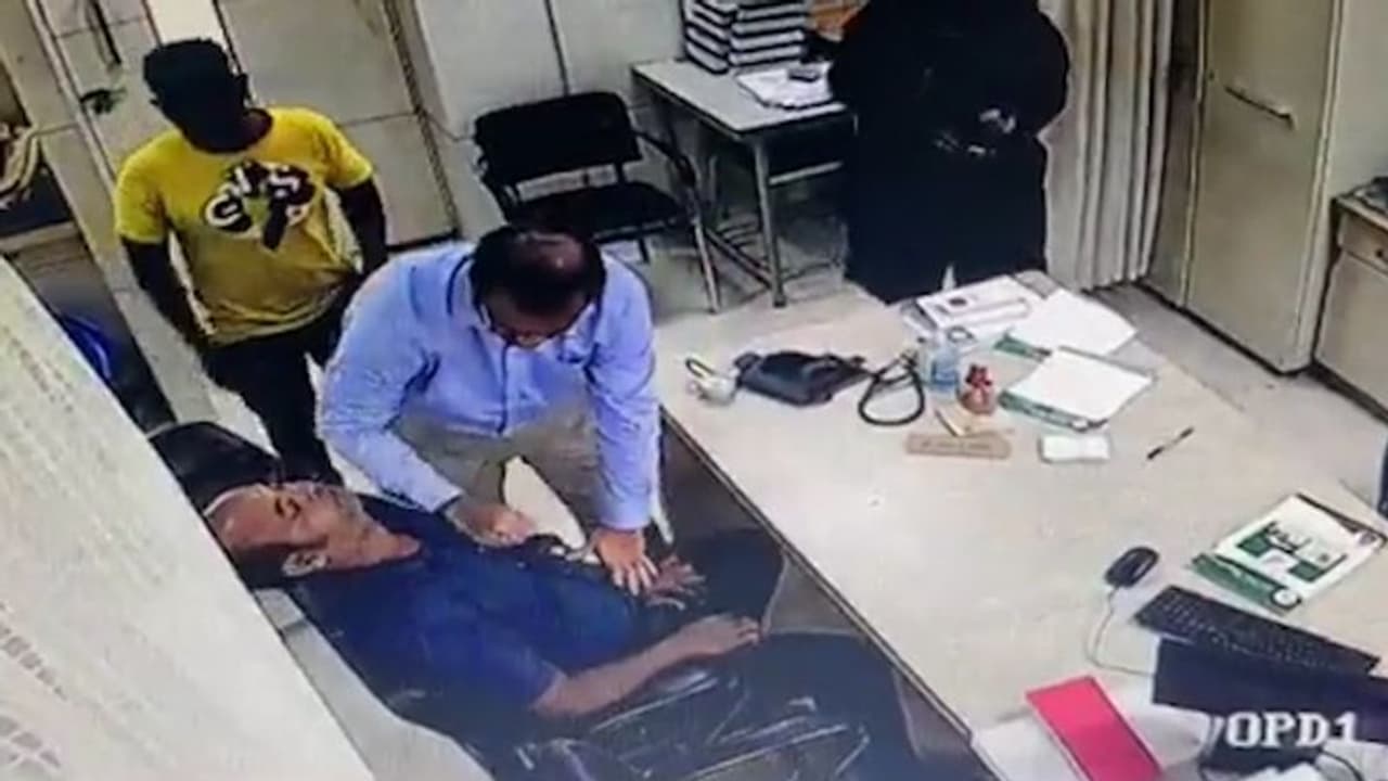 Watch: Patient collapses during consultation; doctor's quick reaction saves his life