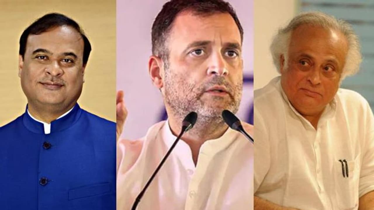 രാഹുൽ ഗാന്ധി യാത്ര നടത്തേണ്ടത് പാക്കിസ്ഥാനിലെന്ന് അസം മുഖ്യമന്ത്രി, ഹിമന്തയ്ക്ക് പക്വതയില്ലെന്ന് ജയറാം രമേശ്