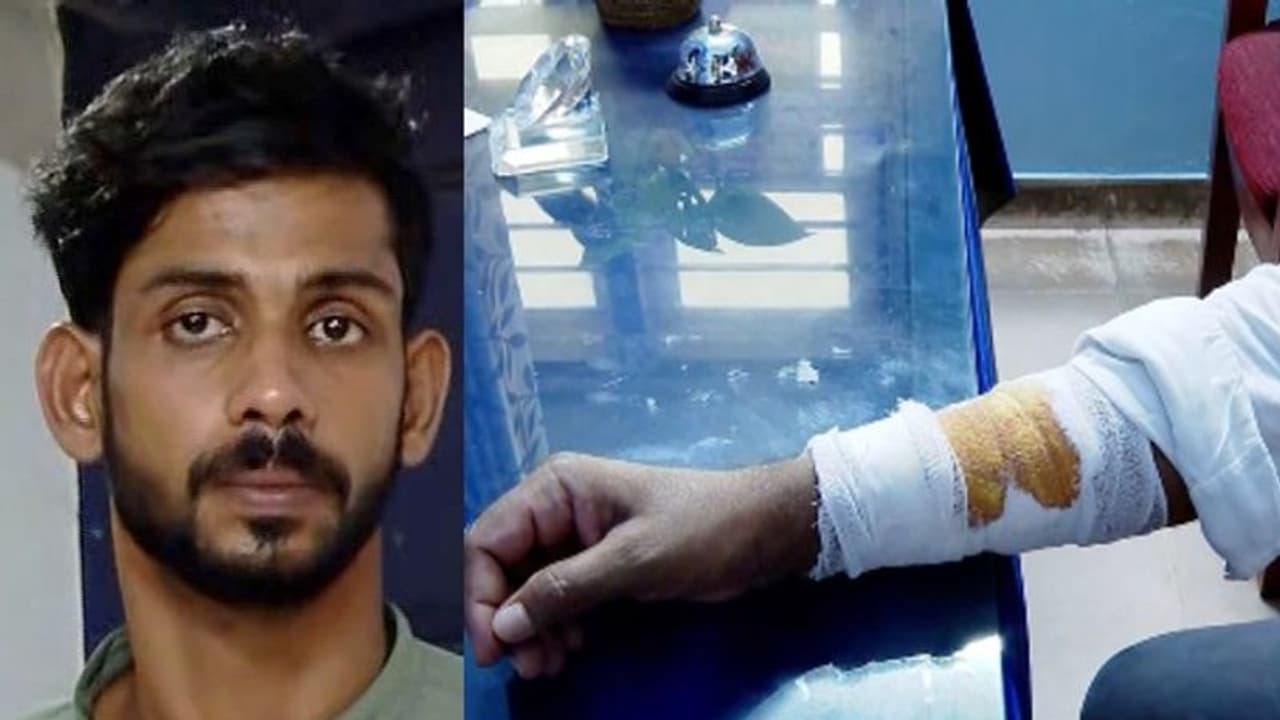 താക്കോൽ കൊണ്ട് പൊലീസുകാരുടെ കൈയ്യില് കുത്തി പരിക്കേൽപ്പിച്ചു താക്കോൽ കൊണ്ട് പൊലീസുകാരുടെ കൈയ്യില് കുത്തി പരിക്കേൽപ്പിച്ചു