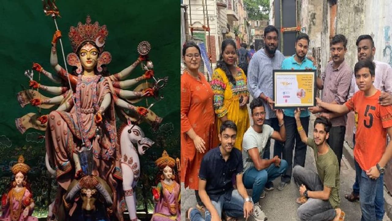 ‘মা’ এর স্নেহে আচ্ছাদিত কাশী বোস লেনের দুর্গাপুজো, কলকাতায় প্রথম থ্রি ডাইমেনশনাল দৃশ্যের পুজোমণ্ডপ ‘মা’ এর স্নেহে আচ্ছাদিত কাশী বোস লেনের দুর্গাপুজো, কলকাতায় প্রথম থ্রি ডাইমেনশনাল দৃশ্যের পুজোমণ্ডপ