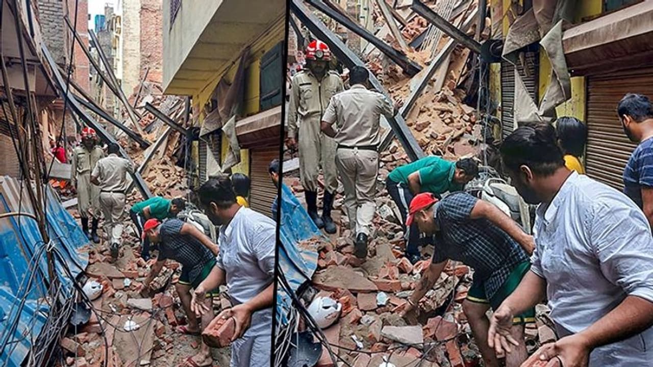 Delhi: Five injured, several feared trapped under debris after building collapse in Azad Market area Delhi: Five injured, several feared trapped under debris after building collapse in Azad Market area