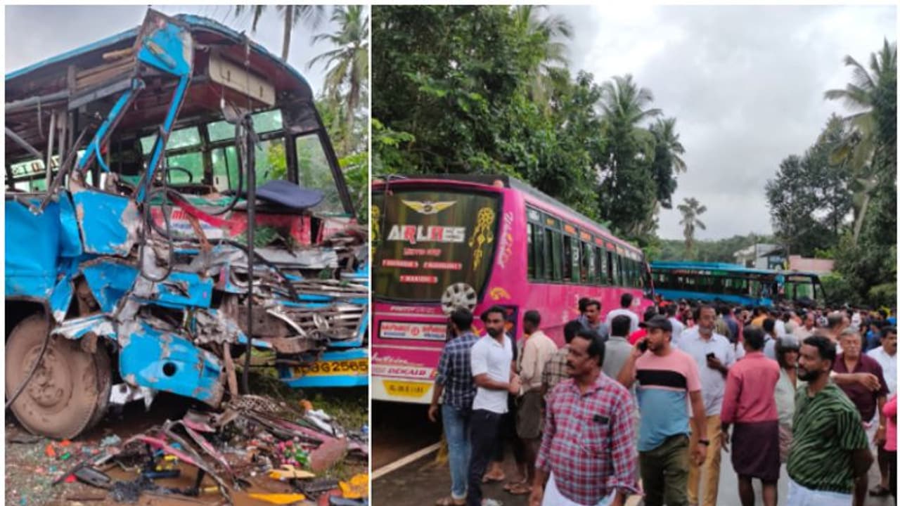മലപ്പുറത്ത് സ്വകാര്യ ബസുകൾ കൂട്ടിയിടിച്ചു, 65 പേ‍ർക്ക് പരിക്ക്, വൻ ദുരന്തമൊഴിവാക്കിയത് നാട്ടുകാരുടെ പരിശ്രമം