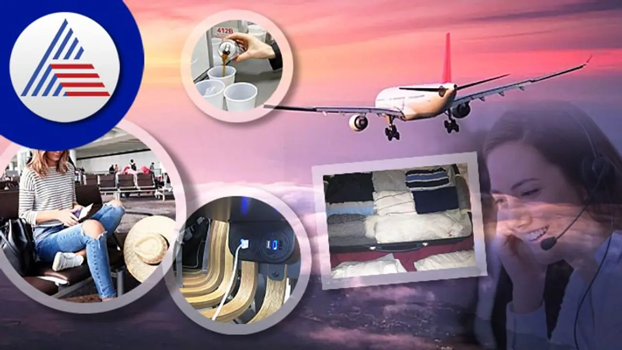 Travel Tips: ವಿಮಾನ ಪ್ರಯಾಣ ಆರಾಮದಾಯಕವಾಗಿಸಲು ಸಿಂಪಲ್ ಟ್ರಿಕ್ಸ್ Travel Tips: ವಿಮಾನ ಪ್ರಯಾಣ ಆರಾಮದಾಯಕವಾಗಿಸಲು ಸಿಂಪಲ್ ಟ್ರಿಕ್ಸ್