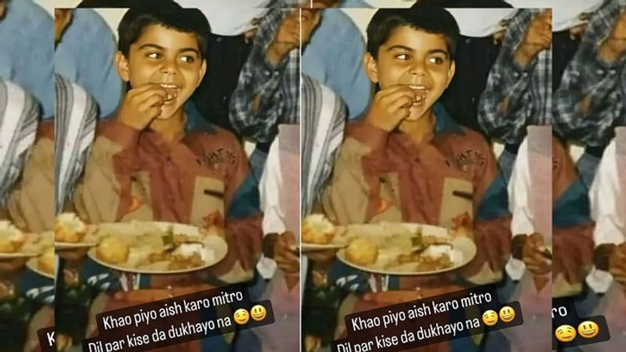 Virat Kohli Post ತಿನ್ನಿ, ಆನಂದಿಸಿ ಆದ್ರೆ ಯಾರನ್ನೂ ನೋಯಿಸಬೇಡಿ, ಬಾಲ್ಯದ ಫೋಟೋ ಜೊತೆ ಕೊಹ್ಲಿ ಮಾರ್ಮಿಕ ಮಾತು!