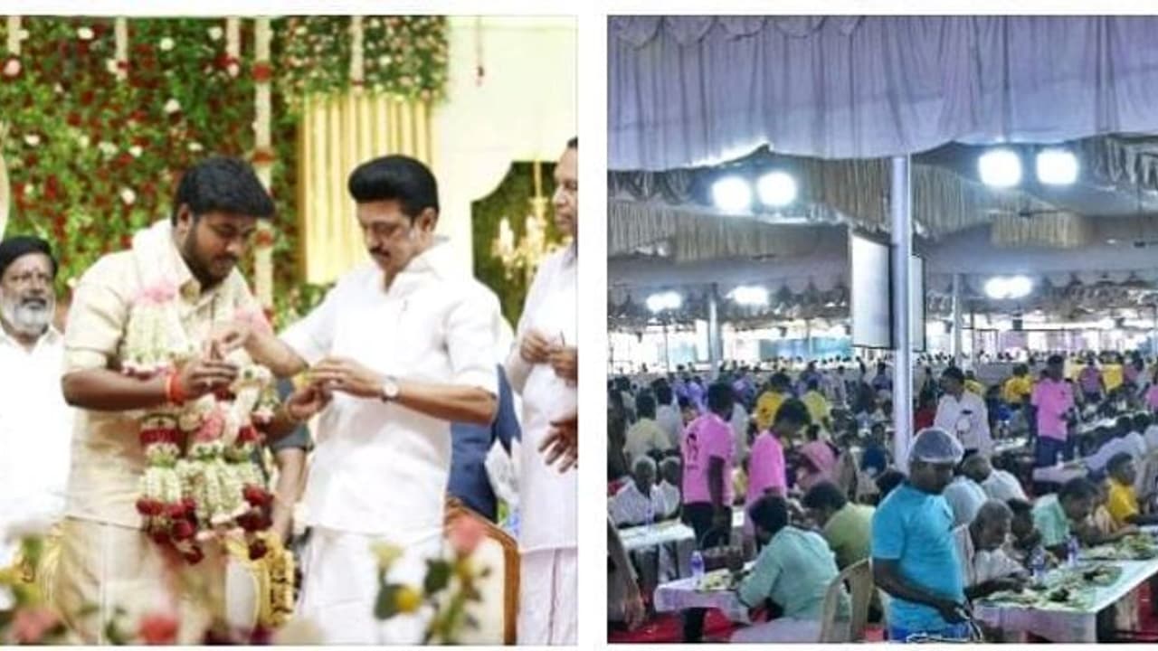 2000 ஆடு, 5000கோழி தடபுடலாக நடைபெற்ற அமைச்சர் வீட்டு கல்யாண விருந்து.! அதிமுகவினரையே மிஞ்சிய மூர்த்தி 2000 ஆடு, 5000கோழி தடபுடலாக நடைபெற்ற அமைச்சர் வீட்டு கல்யாண விருந்து.! அதிமுகவினரையே மிஞ்சிய மூர்த்தி