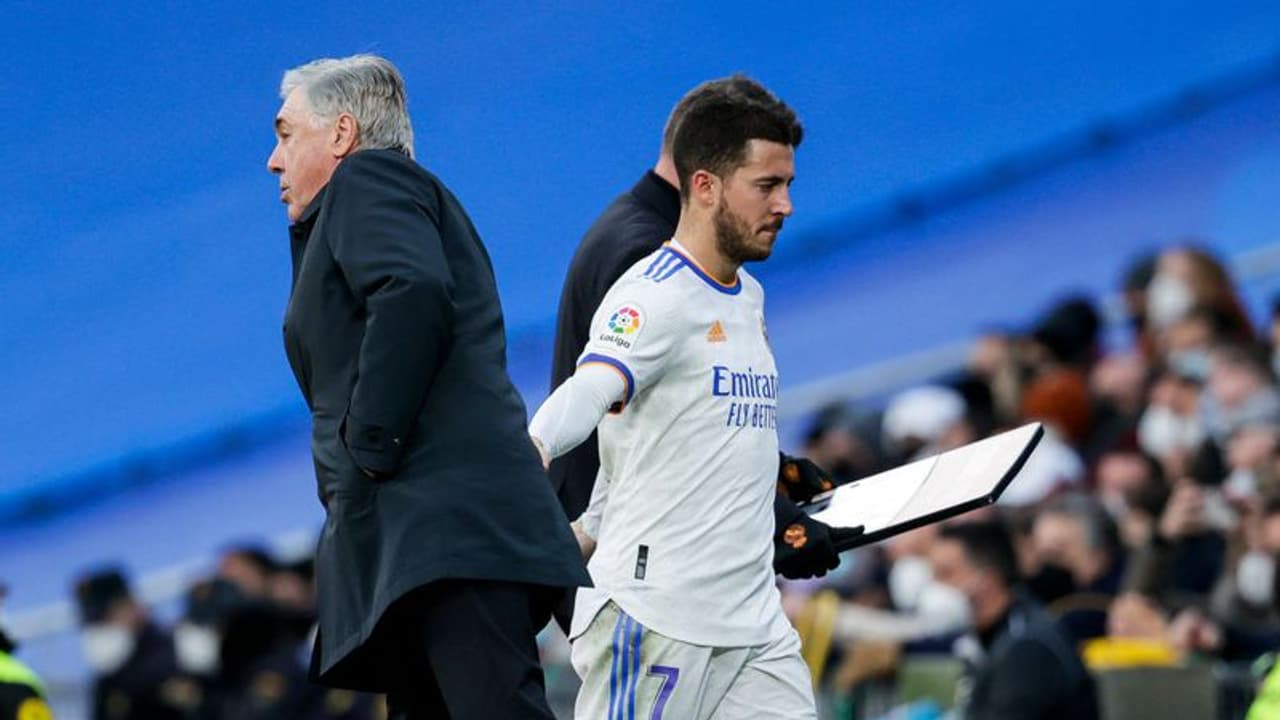 സീസണില് കളിച്ചത് 98 മിനിറ്റുകള് മാത്രം! റയല് പരിശീലകന് ആഞ്ചലോട്ടിയുമായി മിണ്ടാറില്ലെന്ന് ഹസാര്ഡ് സീസണില് കളിച്ചത് 98 മിനിറ്റുകള് മാത്രം! റയല് പരിശീലകന് ആഞ്ചലോട്ടിയുമായി മിണ്ടാറില്ലെന്ന് ഹസാര്ഡ്