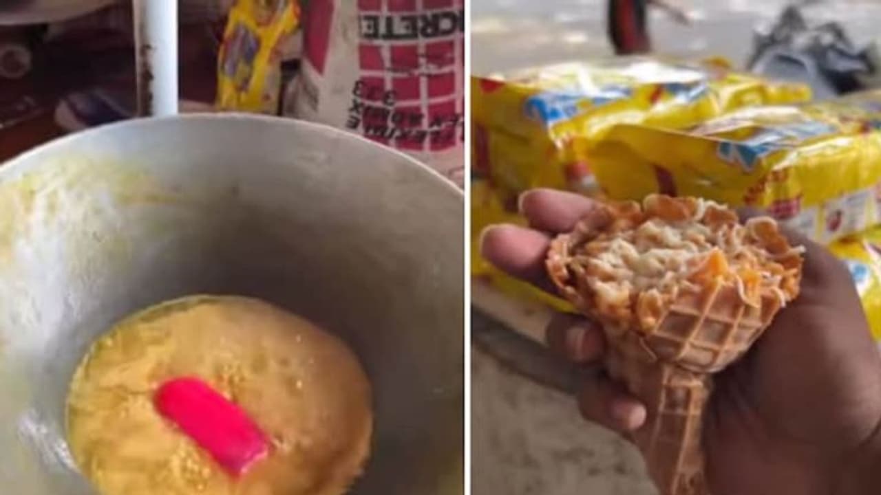 Food Video: ഇത് റാസ്ബെറി ഐസ്ക്രീം മാഗി; അതെന്താണെന്ന് സോഷ്യല്‍ മീഡിയ! 