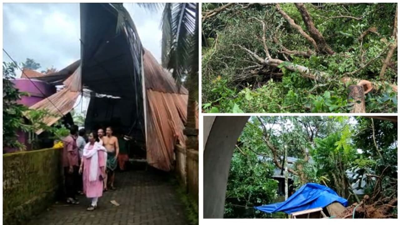 സംസ്ഥാനത്ത് രണ്ടിടത്ത് മിന്നൽ ചുഴലി; വൻ നാശനഷ്ടം; വീടുകൾ തകര്ന്നു, 150 ഓളം മരങ്ങൾ കടപുഴകി സംസ്ഥാനത്ത് രണ്ടിടത്ത് മിന്നൽ ചുഴലി; വൻ നാശനഷ്ടം; വീടുകൾ തകര്ന്നു, 150 ഓളം മരങ്ങൾ കടപുഴകി