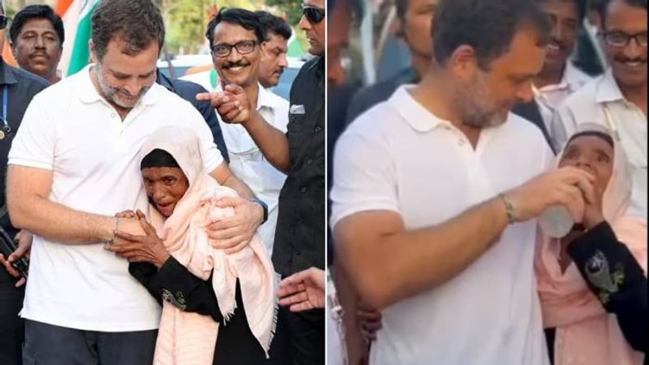 സാനിയുമ്മ കാത്തിരുന്നു, അടുത്തെത്തിയപ്പോള് ഓടിച്ചെന്നു; ചേര്ത്തുപിടിച്ച് വെള്ളം നല്കി രാഹുൽ സാനിയുമ്മ കാത്തിരുന്നു, അടുത്തെത്തിയപ്പോള് ഓടിച്ചെന്നു; ചേര്ത്തുപിടിച്ച് വെള്ളം നല്കി രാഹുൽ