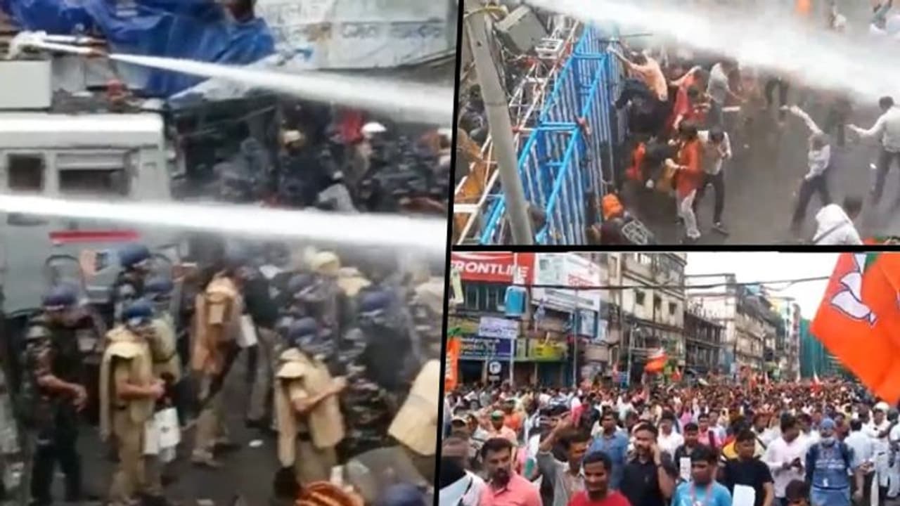 Nabanna Chalo March: BJP leaders clash with Bengal Police; Suvendu Adhikari detained in Kolkata
