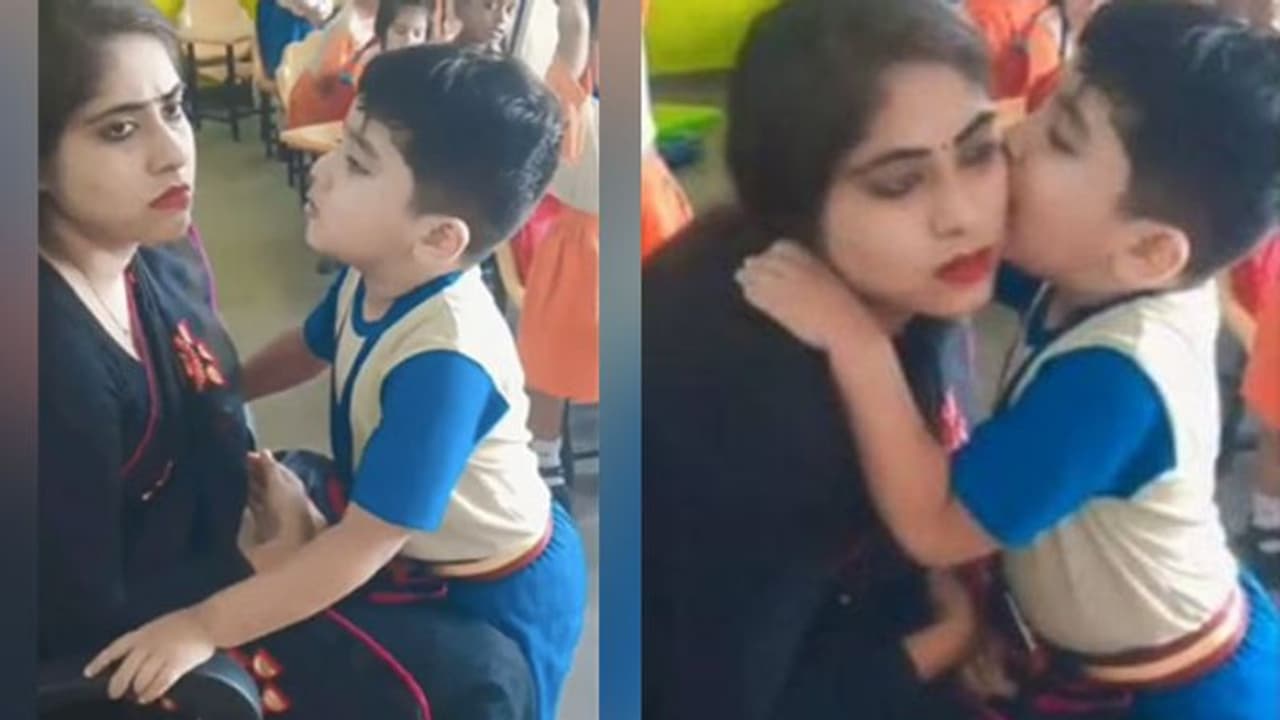 Viral Video: 'ഇനി ഞാന്‍ അങ്ങനെ ചെയ്യില്ല ടീച്ചറേ...ഉമ്മ'; മനോഹരം ഈ വീഡിയോ 