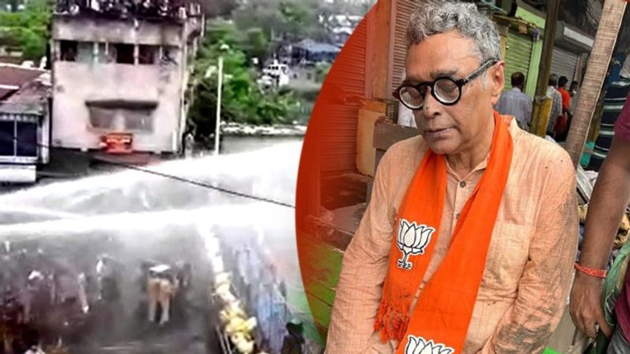 হাওড়া ময়দানে লাঠিচার্জের মুখে স্বপন দাশগুপ্ত, জল কাদা মাখা পাঞ্জাবিতে বিধ্বস্ত বিজেপি নেতা হাওড়া ময়দানে লাঠিচার্জের মুখে স্বপন দাশগুপ্ত, জল কাদা মাখা পাঞ্জাবিতে বিধ্বস্ত বিজেপি নেতা