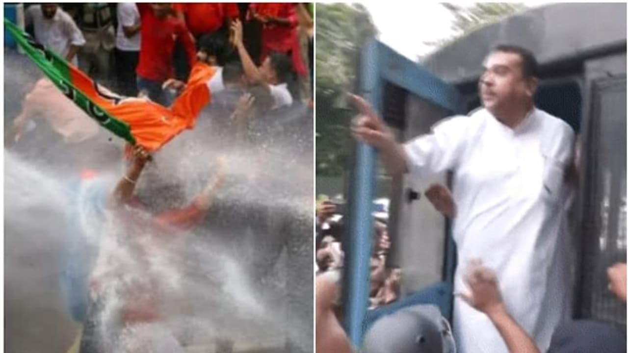 'നിങ്ങളൊരു സ്ത്രീയാണ്, ദേഹത്ത് തൊടരുത്'; പ്രതിഷേധത്തിനിടെ വനിത പൊലീസിനോട് അലറി ബിജെപി നേതാവ് 'നിങ്ങളൊരു സ്ത്രീയാണ്, ദേഹത്ത് തൊടരുത്'; പ്രതിഷേധത്തിനിടെ വനിത പൊലീസിനോട് അലറി ബിജെപി നേതാവ്