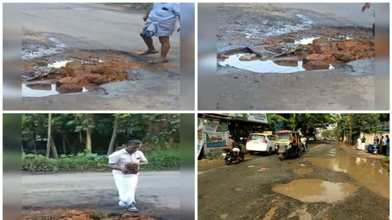 അറ്റകുറ്റപ്പണി കഴിഞ്ഞ ആലുവ പെരുമ്പാവൂർ റോഡിലെ കുഴിയിൽ വീണ് ബൈക്ക് യാത്രക്കാരന് പരിക്ക്, കുഴിയടച്ച് നാട്ടുകാർ