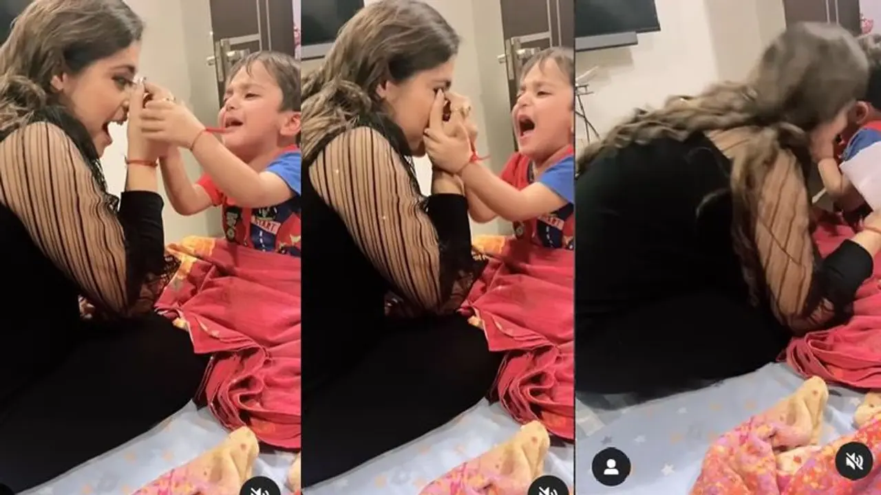 ಅಯ್ಯೋ ಬೇಡಮ್ಮ ಬೇಡ... ತಾಯಿಯ ನೋವಿಗೆ ಮಗುವಿನ ಒದ್ದಾಟ Video viral