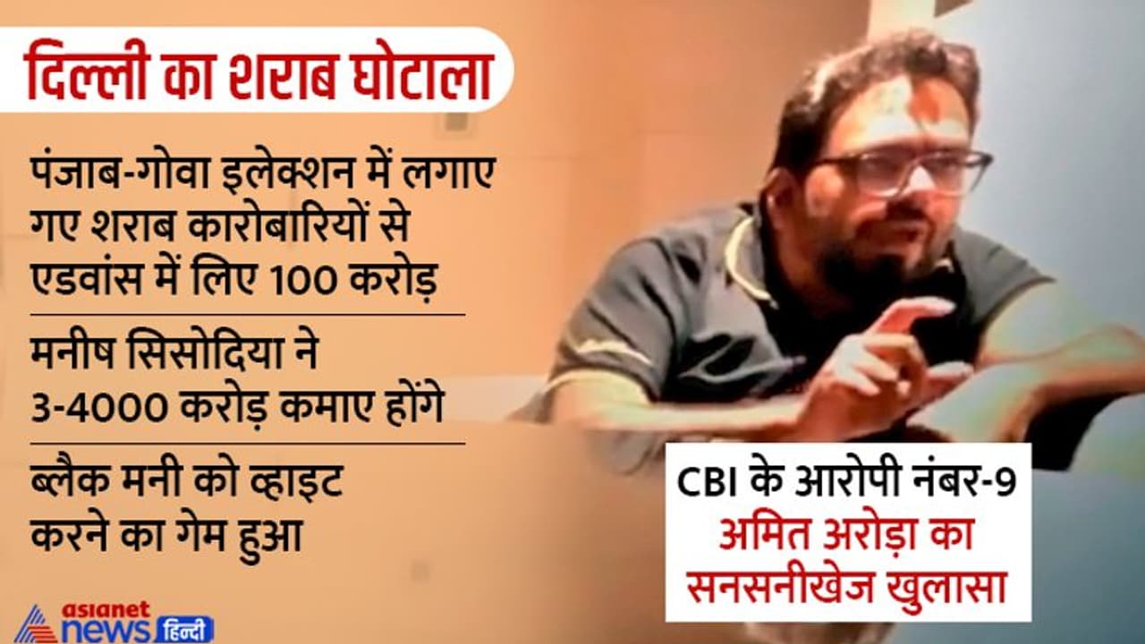 दिल्ली के शराब घोटाले में CBI के आरोपी का सनसनीखेज खुलासा चुनाव में लगाया पैसा, सिसोदिया ने कमाए 4000 करोड़ दिल्ली के शराब घोटाले में CBI के आरोपी का सनसनीखेज खुलासा चुनाव में लगाया पैसा, सिसोदिया ने कमाए 4000 करोड़