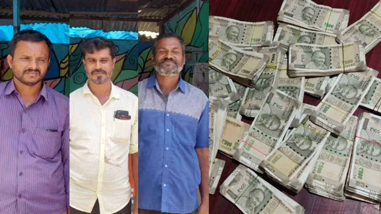 മുത്തങ്ങ വഴി കടത്തിയ രേഖകളില്ലാത്ത 22 ലക്ഷം പിടികൂടി; രണ്ട് കേസുകളിലായി 5 പേരും കാറും പിടിയില് മുത്തങ്ങ വഴി കടത്തിയ രേഖകളില്ലാത്ത 22 ലക്ഷം പിടികൂടി; രണ്ട് കേസുകളിലായി 5 പേരും കാറും പിടിയില്