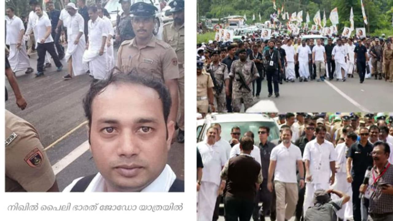 'രാഹുൽ ഗാന്ധിയുടെ ഭാരത് ജോഡോ യാത്രയിൽ ധീരജ് വധ കേസ് പ്രതിയുടെ സ്ഥിര സാന്നിദ്ധ്യം' പ്രതിഷേധവുമായി ഡി വൈ എഫ് ഐ 'രാഹുൽ ഗാന്ധിയുടെ ഭാരത് ജോഡോ യാത്രയിൽ ധീരജ് വധ കേസ് പ്രതിയുടെ സ്ഥിര സാന്നിദ്ധ്യം' പ്രതിഷേധവുമായി ഡി വൈ എഫ് ഐ
