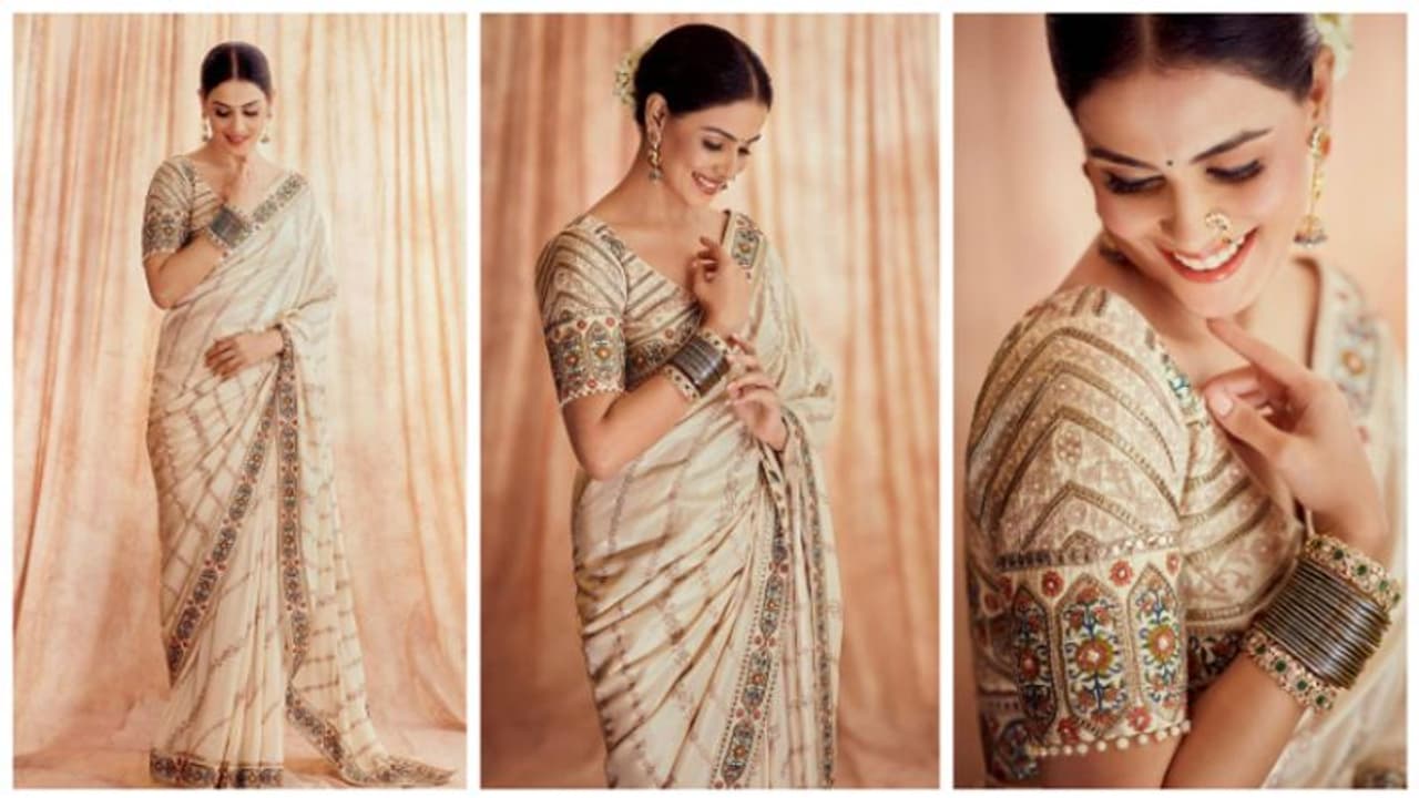 கொஞ்சம் கூட குறையாத அதே க்யூட்னஸ்...சேலையில் மனதை மயக்கும் ஜெனிலியா..