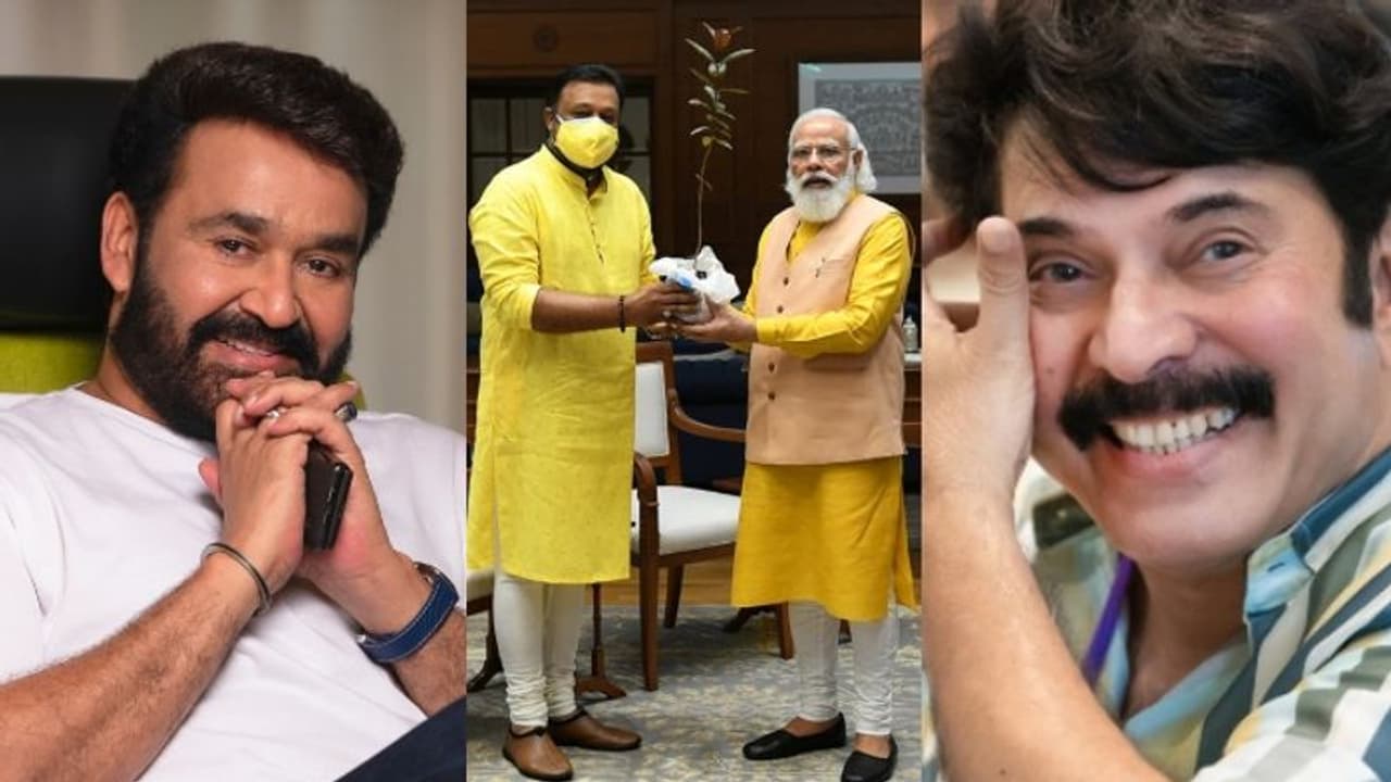 അനുഗ്രഹീത വർഷം ആകട്ടെ; പ്രധാനമന്ത്രിക്ക് ആശംസകളുമായി മോഹന്‍ലാലും മമ്മൂട്ടിയും സുരേഷ് ​ഗോപിയും