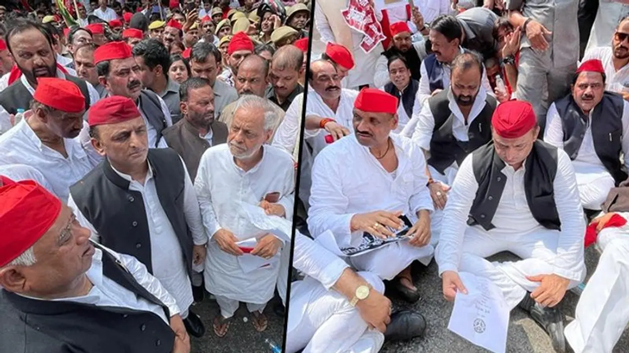 Akhilesh Yadav stopped by police during party's march to UP Assembly