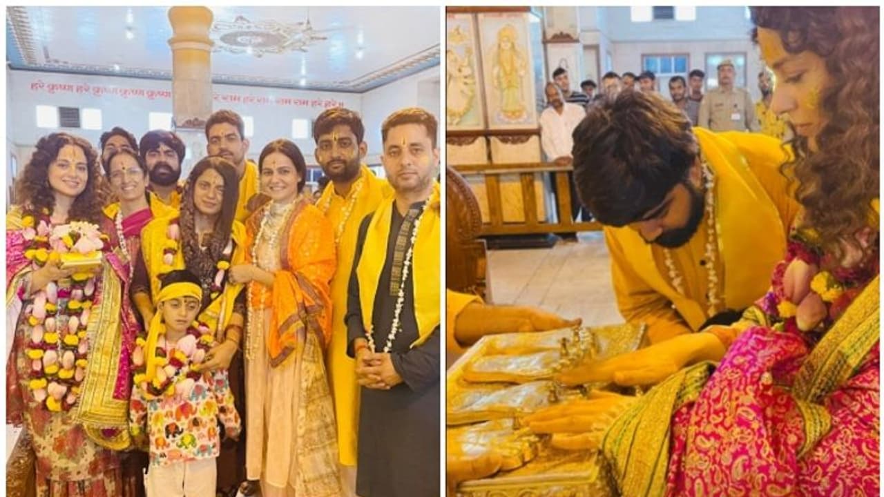 Kangana Ranaut; ಮಥುರಾದ ಬಂಕೆ ಬಿಹಾರಿ ದೇವಾಸ್ಥಾನಕ್ಕೆ ಭೇಟಿ ನೀಡಿದ 'ಕ್ವೀನ್ ನಟಿ'; ಫೋಟೋ ವೈರಲ್ Kangana Ranaut; ಮಥುರಾದ ಬಂಕೆ ಬಿಹಾರಿ ದೇವಾಸ್ಥಾನಕ್ಕೆ ಭೇಟಿ ನೀಡಿದ 'ಕ್ವೀನ್ ನಟಿ'; ಫೋಟೋ ವೈರಲ್