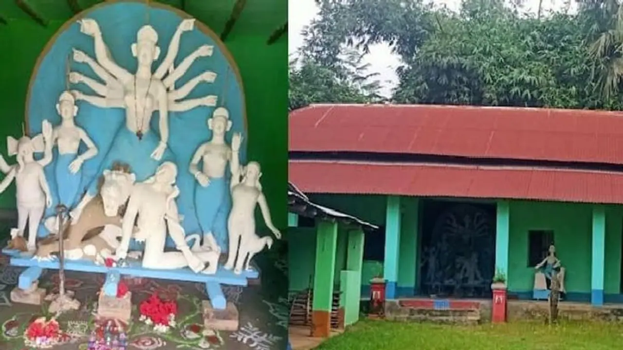 নবমীর যজ্ঞের কলা খেয়ে সন্তান লাভ করেন নিঃসন্তান নারী, বীরভূমের নাকপুরে ১৭৬ বছরের দুর্গাপুজো নবমীর যজ্ঞের কলা খেয়ে সন্তান লাভ করেন নিঃসন্তান নারী, বীরভূমের নাকপুরে ১৭৬ বছরের দুর্গাপুজো