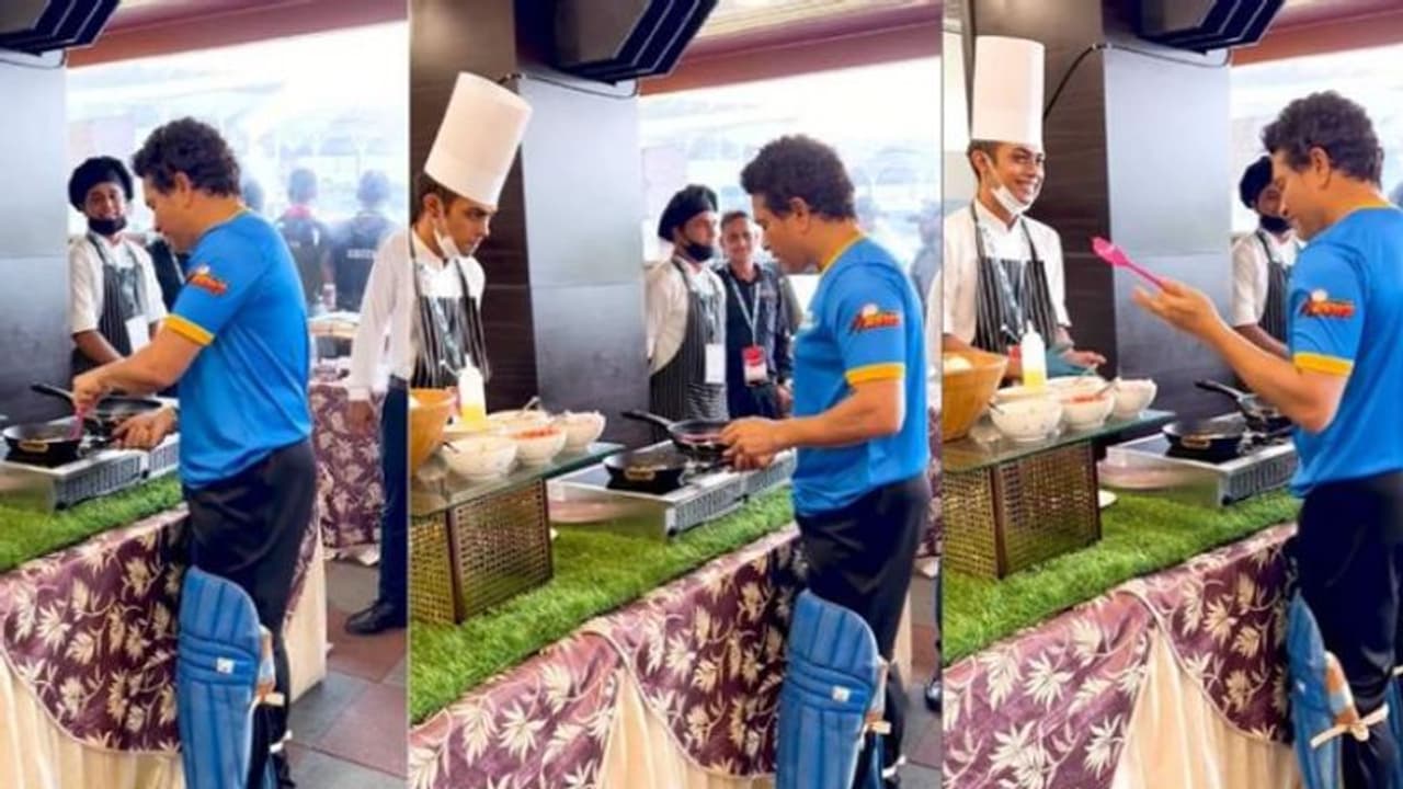 Sachin Tendulkar: ഇതൊക്കെ എന്ത്! നിഷ്പ്രയാസം ഓംലറ്റ് മറിച്ച് സച്ചിന്‍ ടെന്‍ഡുല്‍ക്കര്‍; വീഡിയോ വൈറല്‍