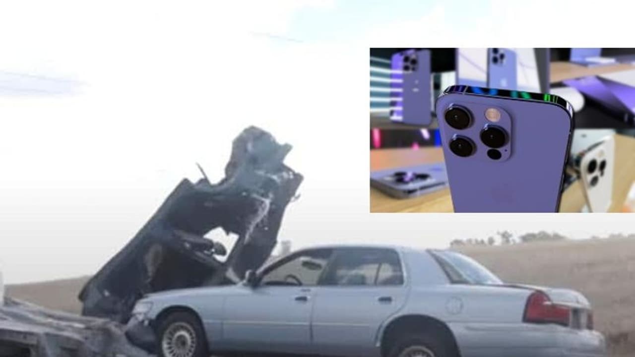 പുതിയ ഐഫോണിലെ ആ ഫീച്ചര്‍ പ്രവര്‍ത്തിക്കുമോ?; കാര്‍ എടുത്ത് ചളുക്കി യൂട്യൂബറുടെ പരീക്ഷണം.!