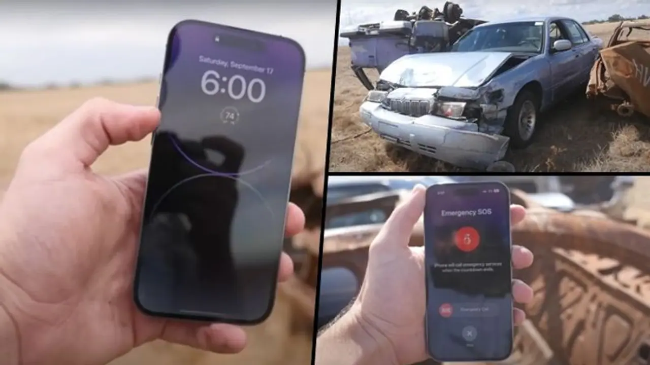 മലയിടുക്കിലേക്ക് വീണ കാറില്‍ കുടുങ്ങിയ യാത്രക്കാരന് രക്ഷകനായി ഐഫോൺ 14