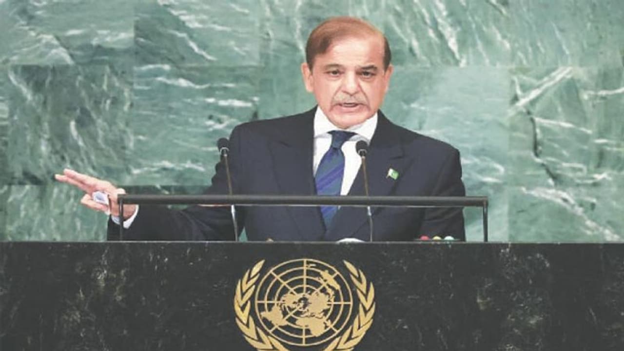 UNGA में पाकिस्तान ने फिर उठाया कश्मीर मुद्दा, लेकिन बाढ़ का जिक्र आते ही टूट गए PM शरीफ 'हम सदमे में हैं'