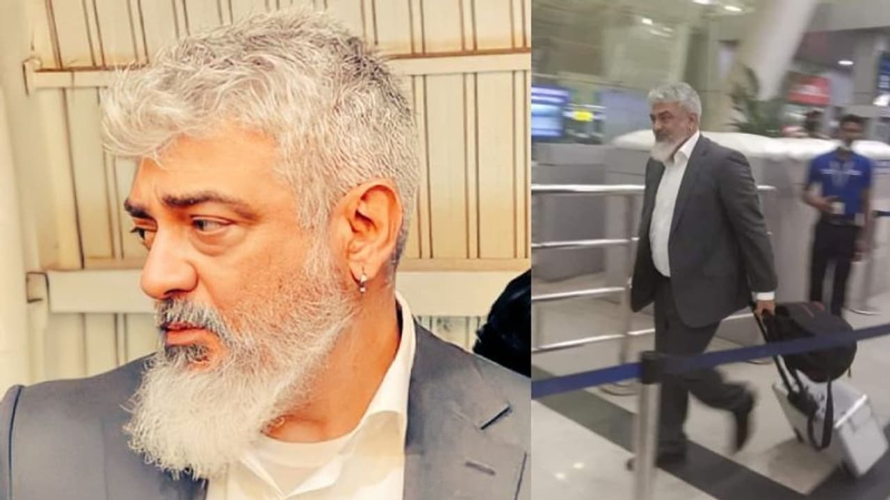 ஏர்போர்டில் பாதுகாப்பு படை வீரரை பார்த்ததும் சல்யூட் அடித்த அஜித்... வைரலாகும் ஏகே வின் மாஸ் வீடியோ