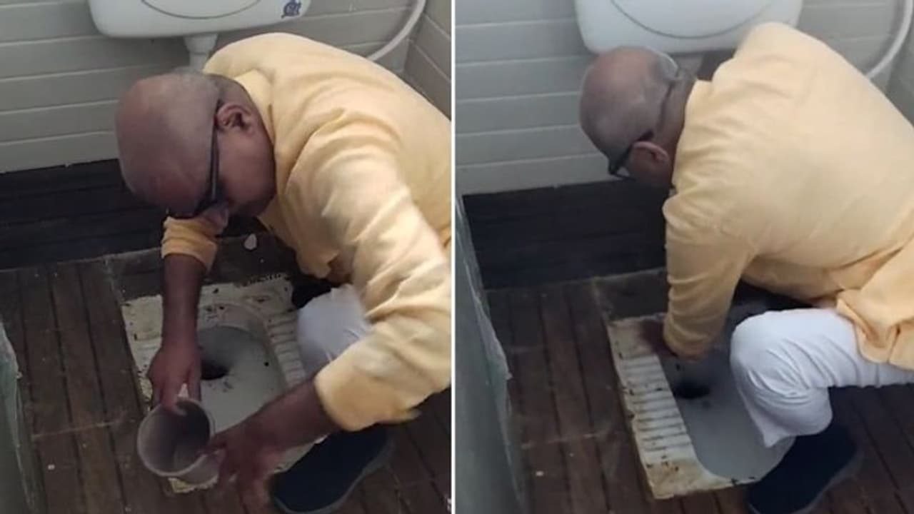 BJP MP cleans Madhya Pradesh school toilet with bare hands, video goes viral