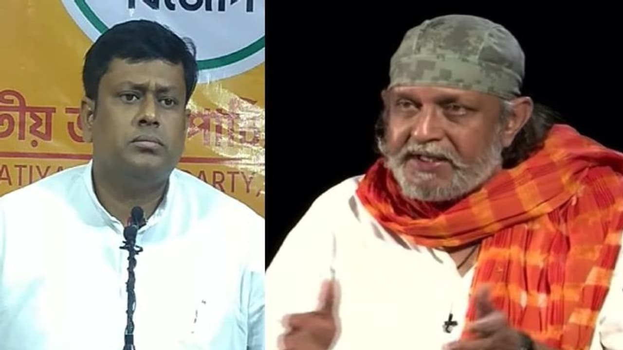 মিঠুন চক্রবর্তীর বালুরঘাট সফরের আগেই ছিঁড়ল ফ্লেক্স, সেই জায়গায় তৃণমূলের পতাকা লাগানোর অভিযোগ তুলল বিজেপি